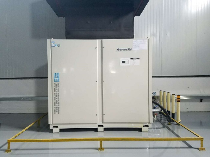 東莞倉庫中央空調(diào)水冷柜機(jī)安裝